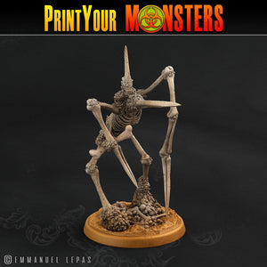 3D Printed Print Your Monsters Skeletons Land of Bones Set 28mm - 32mm D&D Wargaming - Charming Terrain