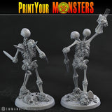 3D Printed Print Your Monsters Skeletons Land of Bones Set 28mm - 32mm D&D Wargaming - Charming Terrain