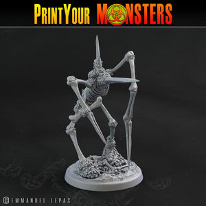 3D Printed Print Your Monsters Skeletons Land of Bones Set 28mm - 32mm D&D Wargaming - Charming Terrain