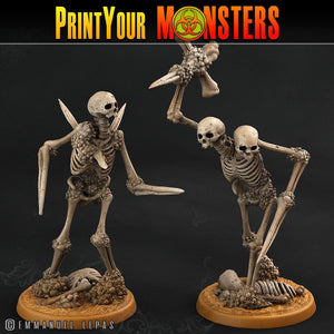 3D Printed Print Your Monsters Skeletons Land of Bones Set 28mm - 32mm D&D Wargaming - Charming Terrain