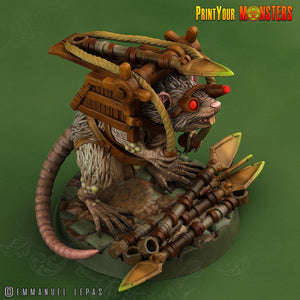3D Printed Print Your Monsters Skirmisher Rats The Toxic Rats Domination Set 28mm - 32mm D&D Wargaming - Charming Terrain