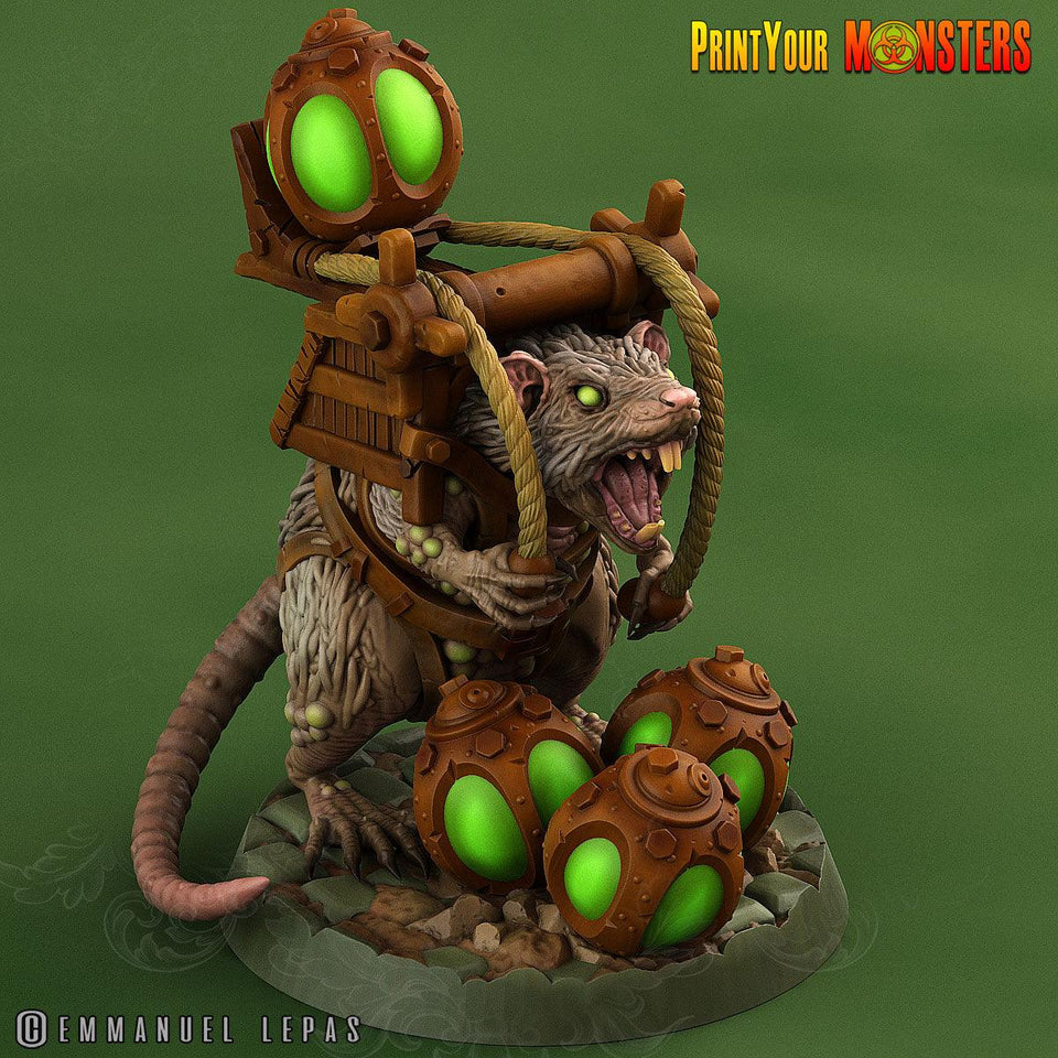 3D Printed Print Your Monsters Skirmisher Rats The Toxic Rats Domination Set 28mm - 32mm D&D Wargaming - Charming Terrain