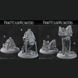 3D Printed Print Your Monsters Terranids Basalt Earth Elemental Set 28mm - 32mm D&D Wargaming - Charming Terrain
