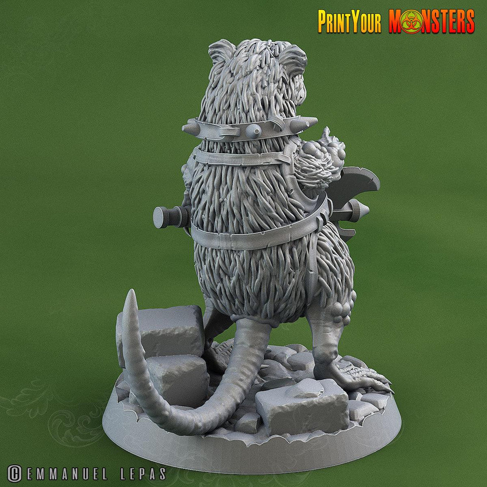 3D Printed Print Your Monsters Toxic Rat Soldiers The Toxic Rats Domination Set 28mm - 32mm D&D Wargaming - Charming Terrain