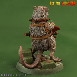 3D Printed Print Your Monsters Toxic Rat Soldiers The Toxic Rats Domination Set 28mm - 32mm D&D Wargaming - Charming Terrain