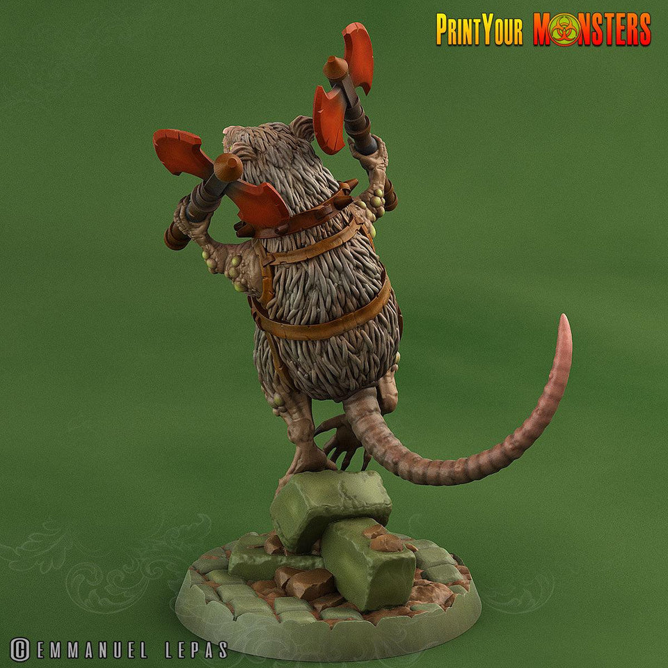 3D Printed Print Your Monsters Toxic Rat Soldiers The Toxic Rats Domination Set 28mm - 32mm D&D Wargaming - Charming Terrain