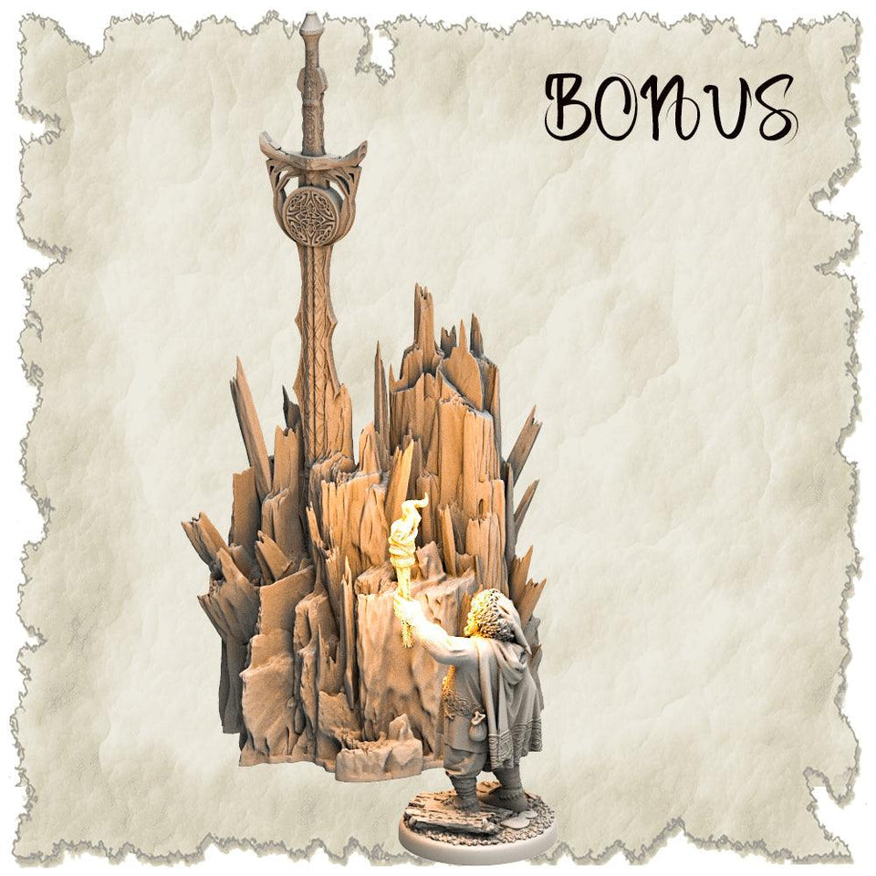 3D Printed SAWANT3D Frosty Land Set 28 32mm Ragnarok d&d - Charming Terrain