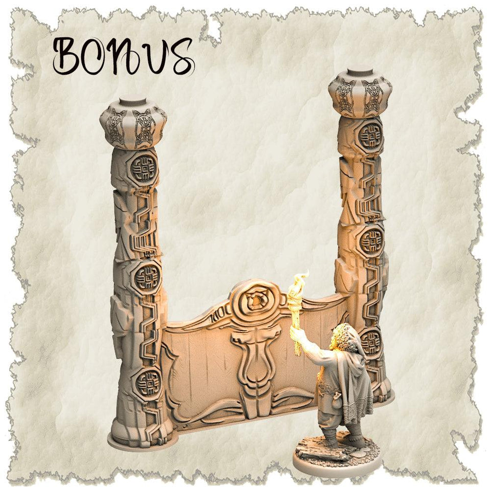 3D Printed SAWANT3D Frosty Land Set 28 32mm Ragnarok d&d - Charming Terrain