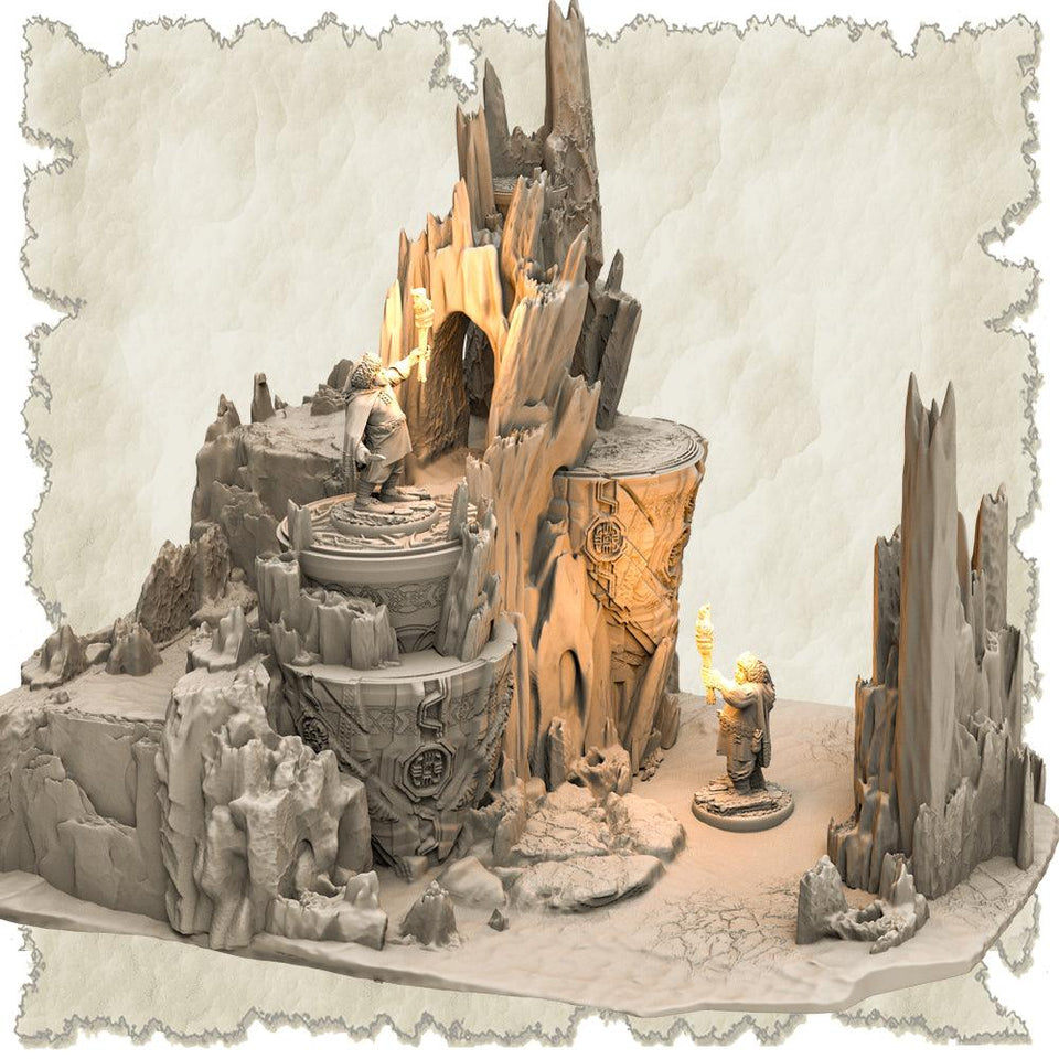 3D Printed SAWANT3D Frosty Land Set 28 32mm Ragnarok d&d - Charming Terrain