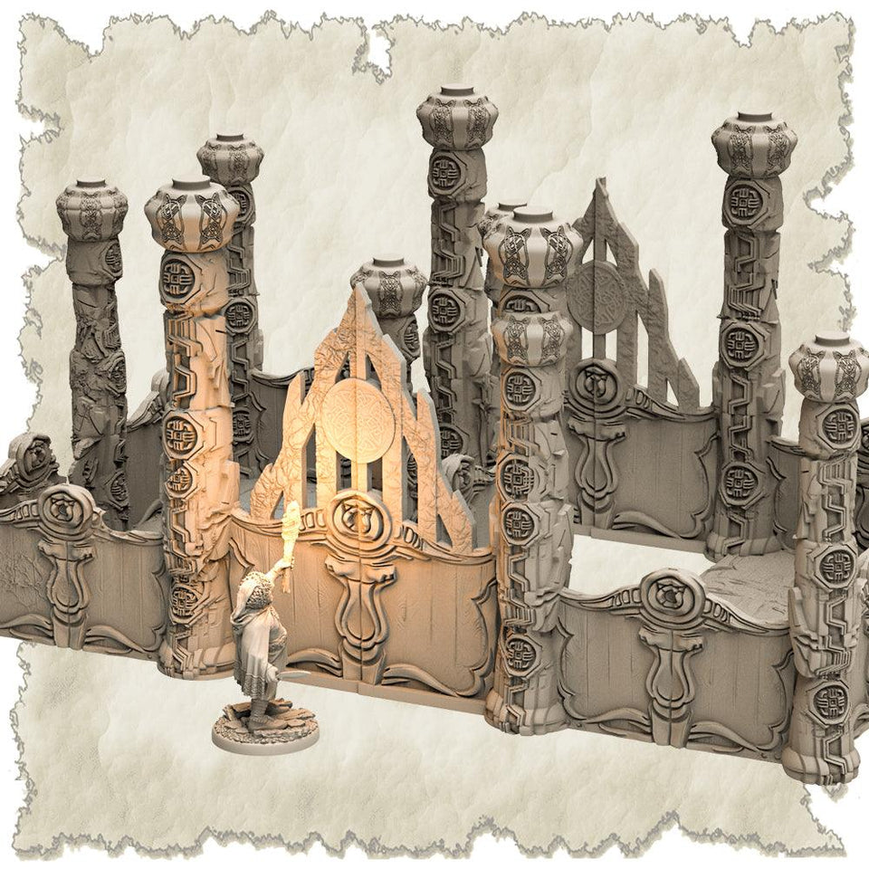 3D Printed SAWANT3D Frosty Land Set 28 32mm Ragnarok d&d - Charming Terrain