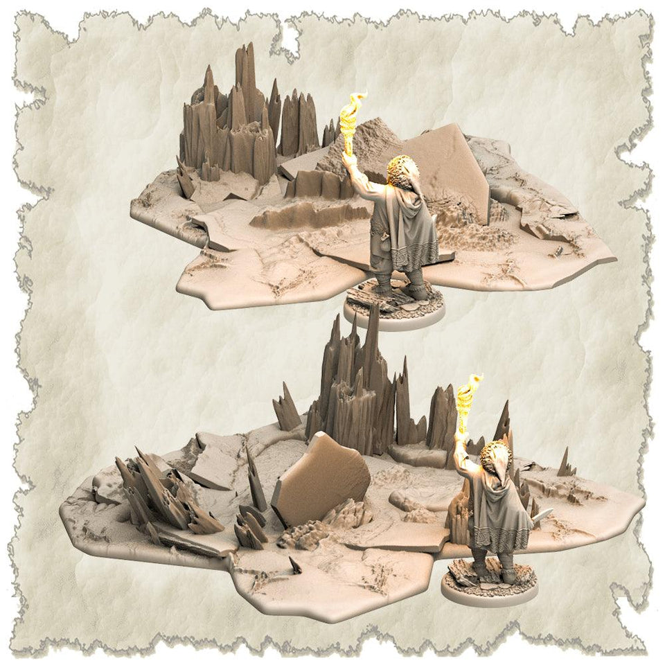 3D Printed SAWANT3D Frosty Land Set 28 32mm Ragnarok d&d - Charming Terrain