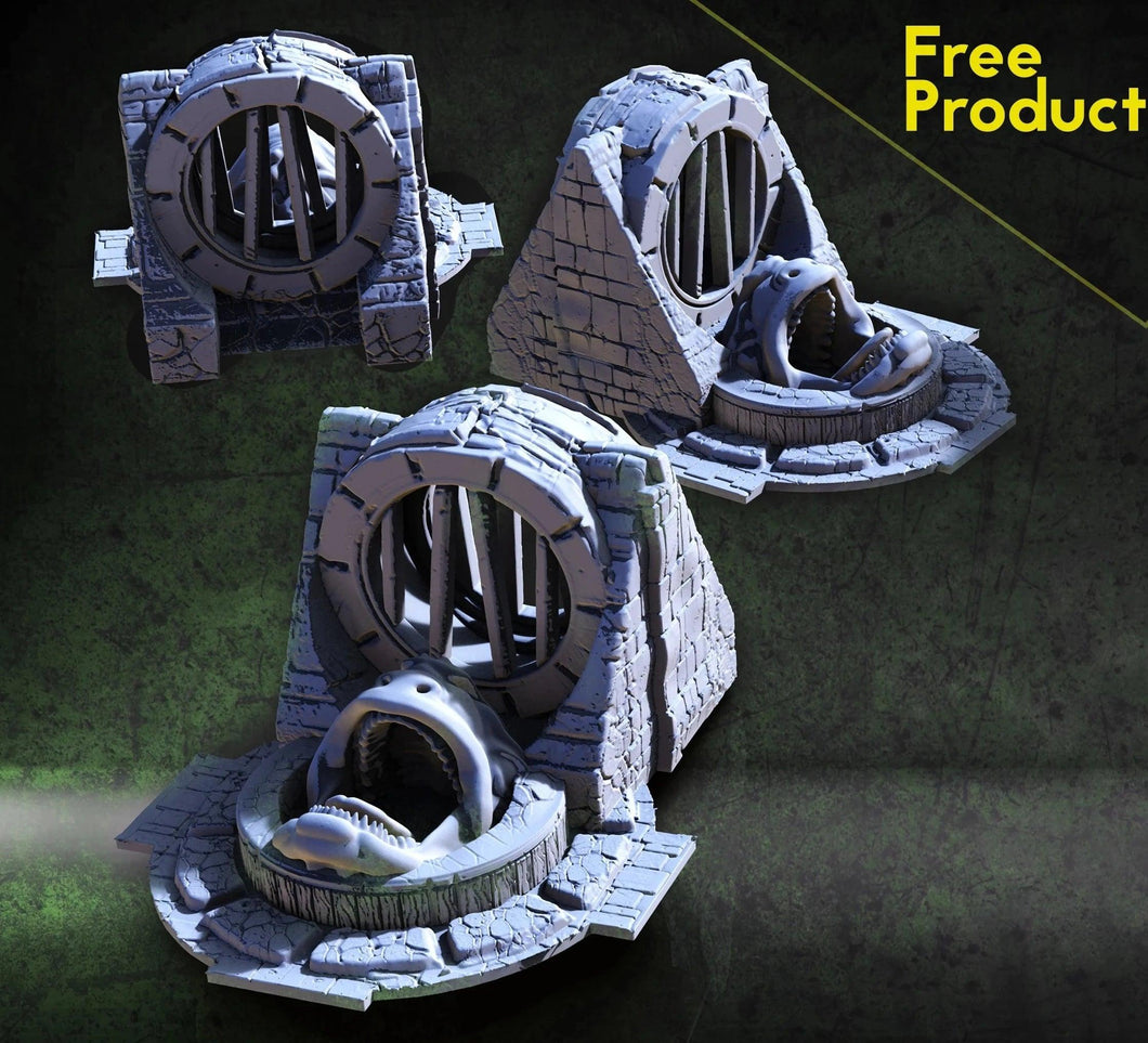 3D Printed SAWANT3D Sewage Secrets Under the Port City - Canal Hatch 28 32mm D&D - Charming Terrain
