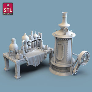 3D Printed STL Miniatures Alchemist Lab 28 - 32mm War Gaming D&D - Charming Terrain