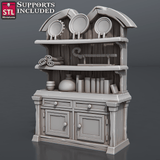 3D Printed STL Miniatures Antique Shop Set 28 - 32mm War Gaming D&D - Charming Terrain