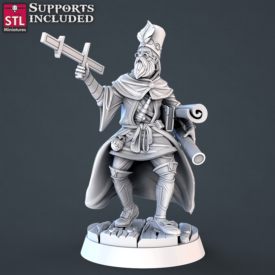 3D Printed STL Miniatures Astronomer Set 28mm - 32mm War Gaming D&D - Charming Terrain