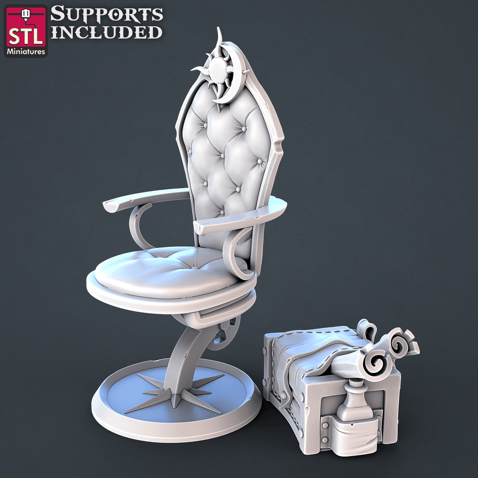 3D Printed STL Miniatures Astronomer Set 28mm - 32mm War Gaming D&D - Charming Terrain