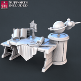 3D Printed STL Miniatures Astronomer Set 28mm - 32mm War Gaming D&D - Charming Terrain