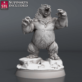 3D Printed STL Miniatures Bears Set 28 - 32mm War Gaming D&D - Charming Terrain