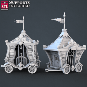 3D Printed STL Miniatures Carnival Vol 2 Set | 28 - 32mm War Gaming D&D - Charming Terrain