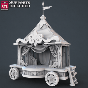 3D Printed STL Miniatures Carnival Vol 2 Set | 28 - 32mm War Gaming D&D - Charming Terrain
