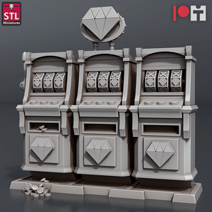 3D Printed STL Miniatures Casino 28 - 32mm War Gaming D&D - Charming Terrain