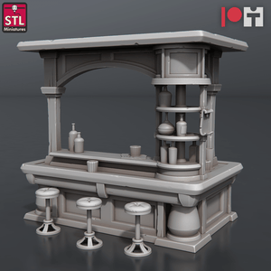 3D Printed STL Miniatures Casino 28 - 32mm War Gaming D&D - Charming Terrain