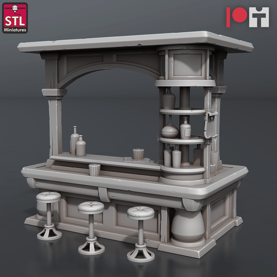 3D Printed STL Miniatures Casino 28 - 32mm War Gaming D&D - Charming Terrain