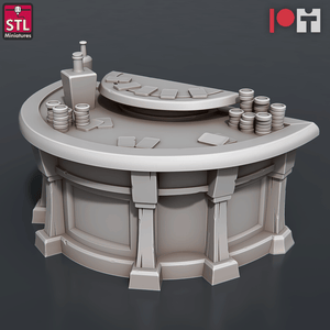 3D Printed STL Miniatures Casino 28 - 32mm War Gaming D&D - Charming Terrain