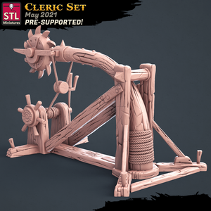 3D Printed STL Miniatures Cleric Set 28 - 32mm War Gaming D&D - Charming Terrain