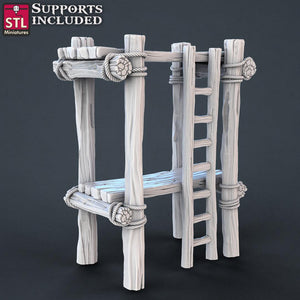 3D Printed STL Miniatures Constructors Set 28 - 32mm War Gaming D&D - Charming Terrain