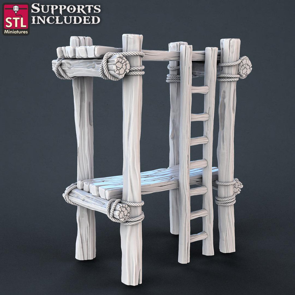 3D Printed STL Miniatures Constructors Set 28 - 32mm War Gaming D&D - Charming Terrain