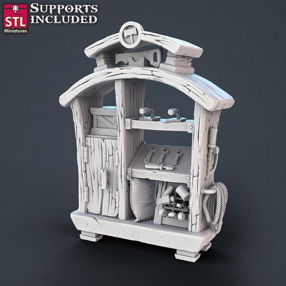 3D Printed STL Miniatures Constructors Set 28 - 32mm War Gaming D&D - Charming Terrain
