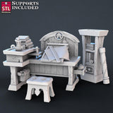 3D Printed STL Miniatures Constructors Set 28 - 32mm War Gaming D&D - Charming Terrain