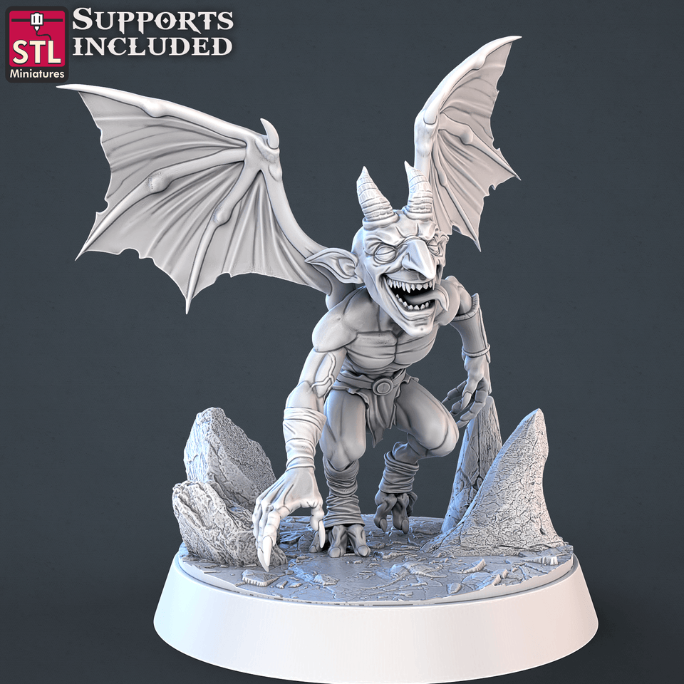 3D Printed STL Miniatures Demons Set | 28 - 32mm War Gaming D&D - Charming Terrain