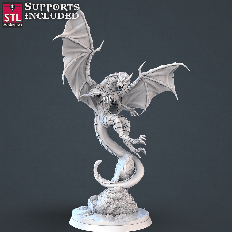 3D Printed STL Miniatures Dragon Hunters Set | 28 - 32mm War Gaming D&D - Charming Terrain