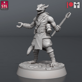 3D Printed STL Miniatures Dragonborn Blacksmith Set 28 - 32mm War Gaming D&D - Charming Terrain