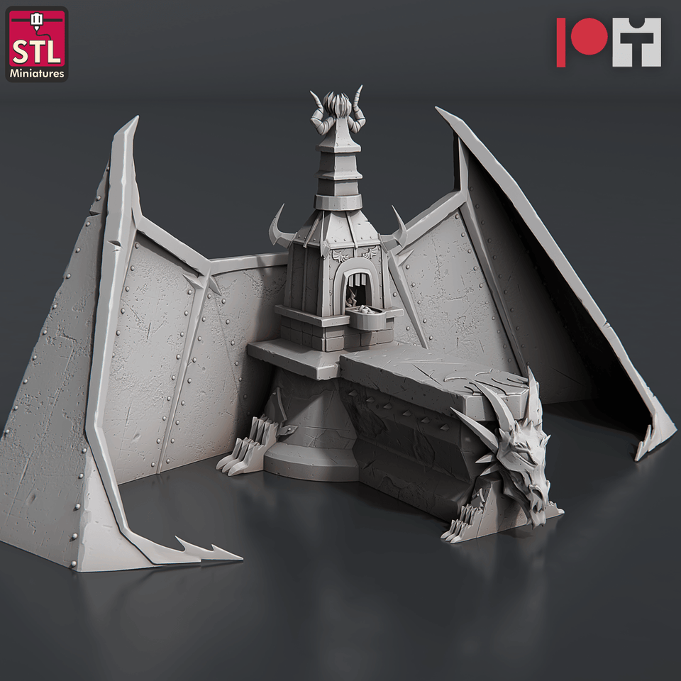 3D Printed STL Miniatures Dragonborn Blacksmith Set 28 - 32mm War Gaming D&D - Charming Terrain