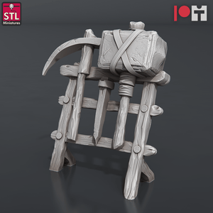 3D Printed STL Miniatures Dwarven Camp Set 28 - 32mm War Gaming D&D - Charming Terrain