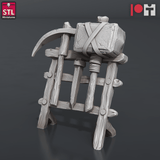 3D Printed STL Miniatures Dwarven Camp Set 28 - 32mm War Gaming D&D - Charming Terrain