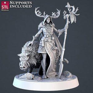 3D Printed STL Miniatures Forest Protectors Set 28 - 32mm War Gaming D&D - Charming Terrain