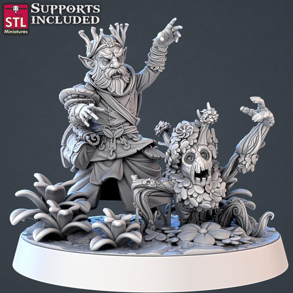 3D Printed STL Miniatures Forest Protectors Set 28 - 32mm War Gaming D&D - Charming Terrain