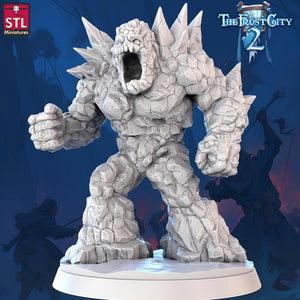 3D Printed STL Miniatures Granite Golems The Frost City 2 28 - 32mm War Gaming D&D - Charming Terrain