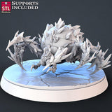 3D Printed STL Miniatures Ice Spiders | 28 - 32mm War Gaming D&D - Charming Terrain
