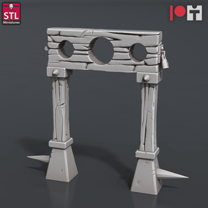3D Printed STL Miniatures Jail Set 28 - 32mm War Gaming D&D - Charming Terrain