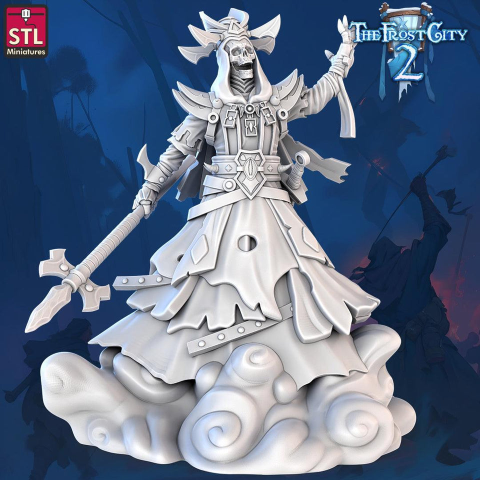 3D Printed STL Miniatures Lichlord The Frost City 2 28 - 32mm War Gaming D&D - Charming Terrain