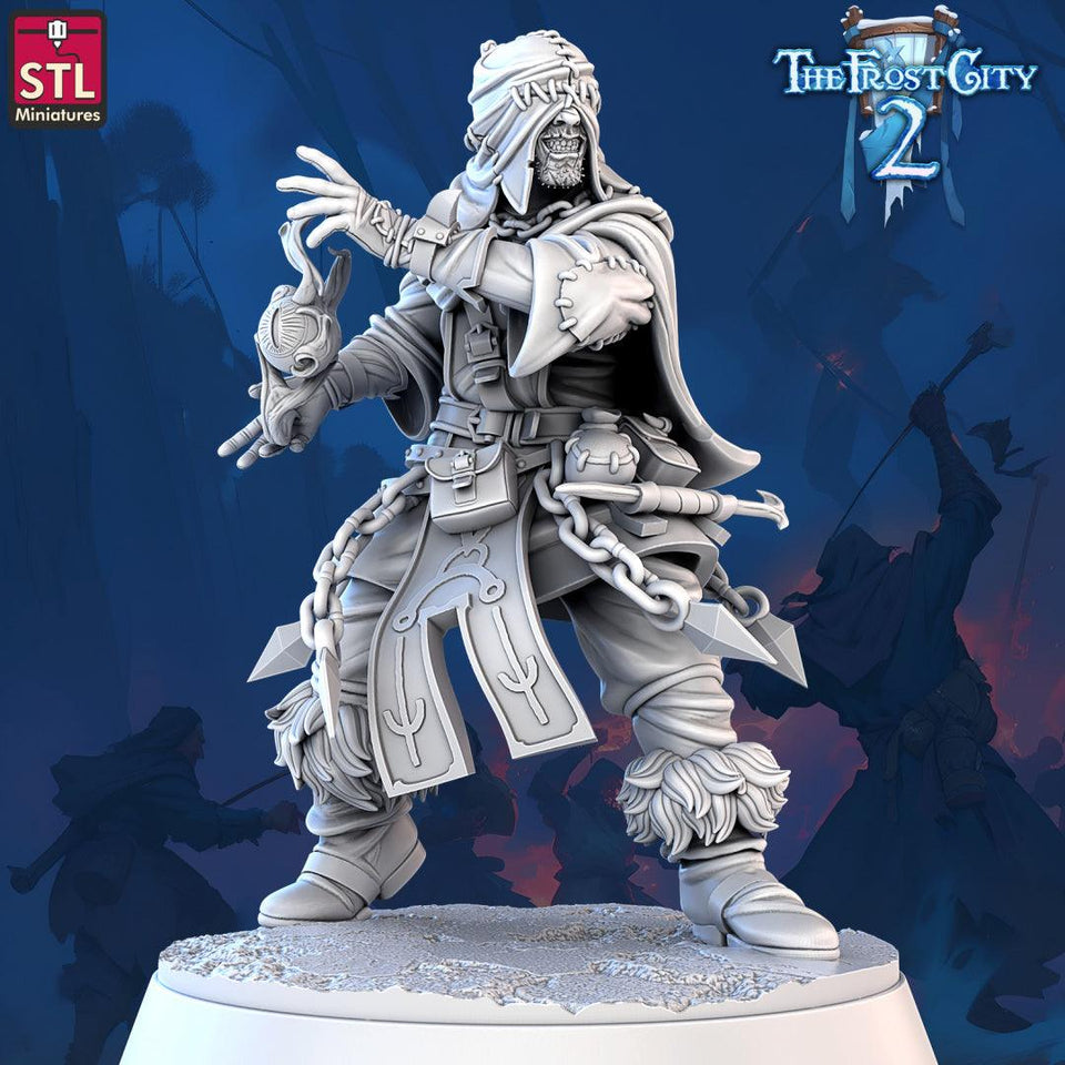 3D Printed STL Miniatures Mages The Frost City 2 28 - 32mm War Gaming D&D - Charming Terrain