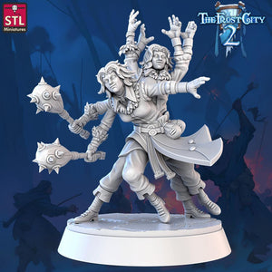 3D Printed STL Miniatures Mages The Frost City 2 28 - 32mm War Gaming D&D - Charming Terrain