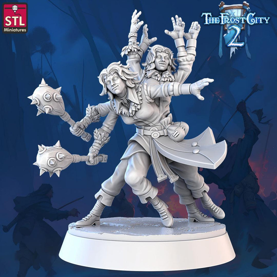 3D Printed STL Miniatures Mages The Frost City 2 28 - 32mm War Gaming D&D - Charming Terrain