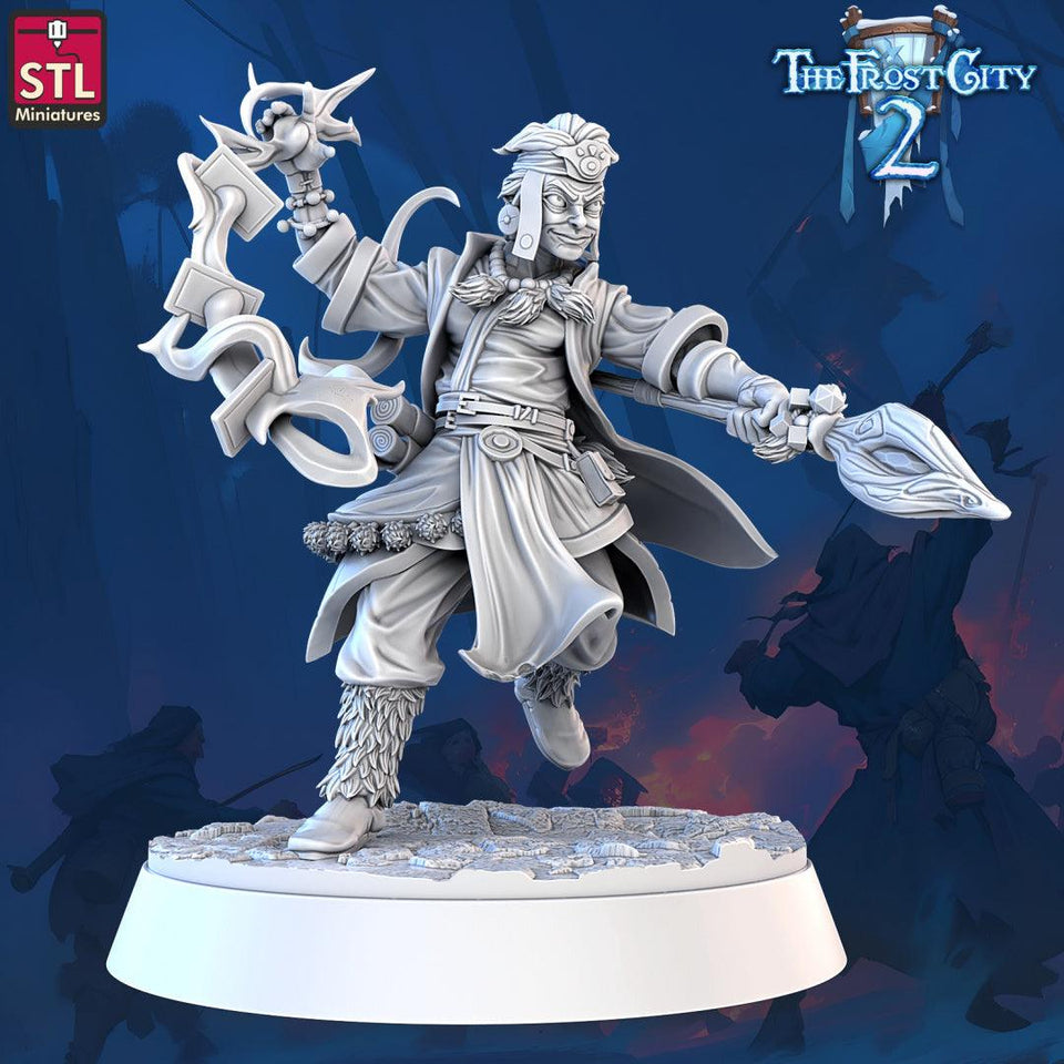 3D Printed STL Miniatures Mages The Frost City 2 28 - 32mm War Gaming D&D - Charming Terrain
