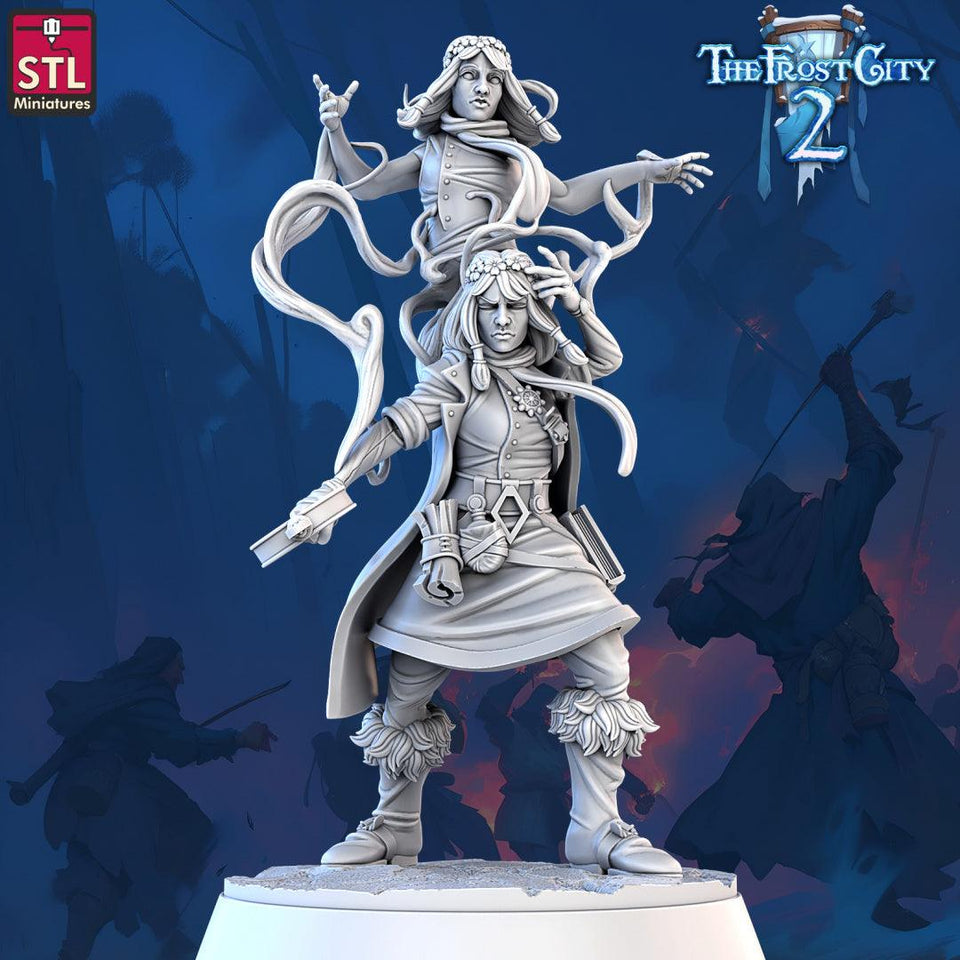 3D Printed STL Miniatures Mages The Frost City 2 28 - 32mm War Gaming D&D - Charming Terrain